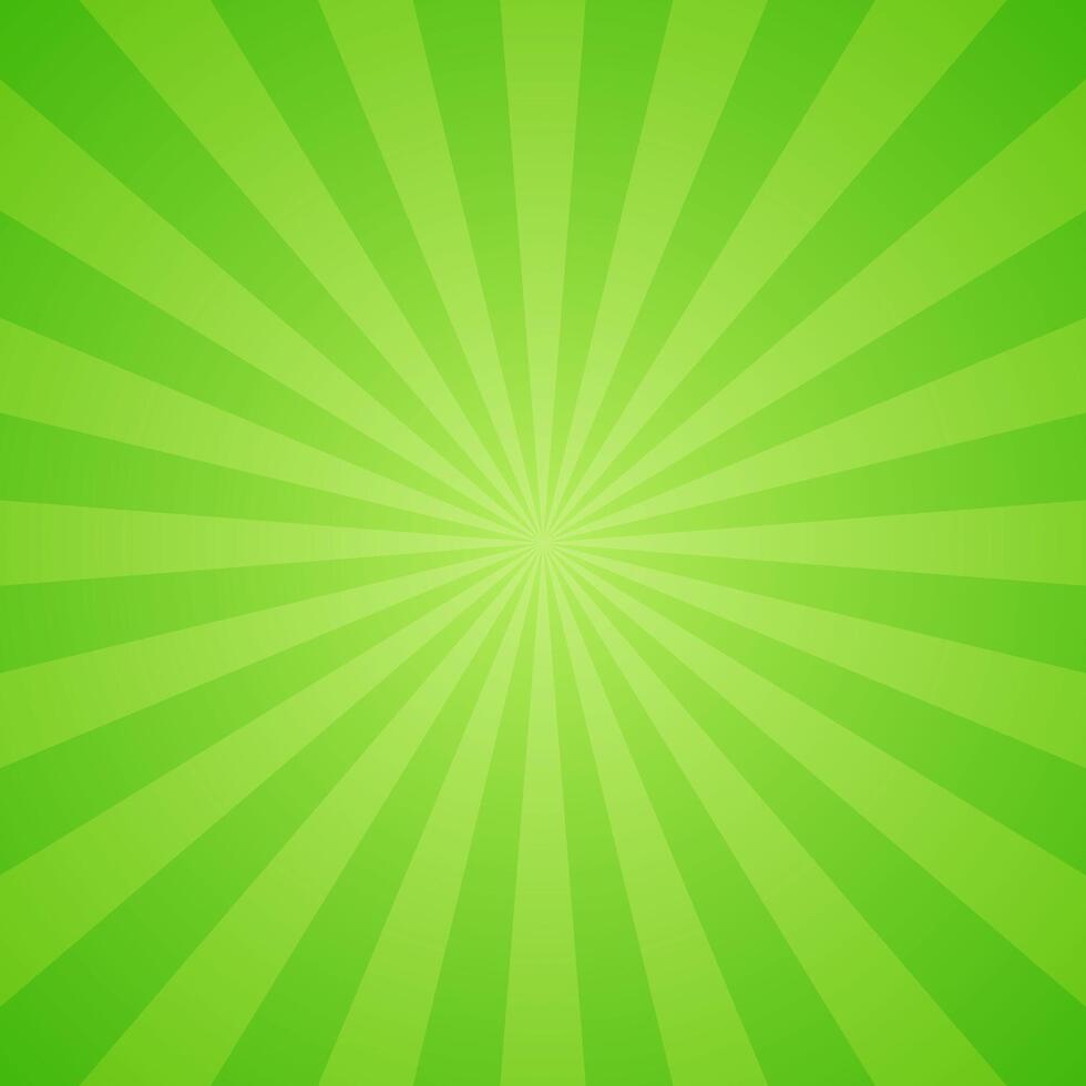 Simple Gradient Green Radiance With A Burst of Colorful Rays Texture In Blank Square Plain Background vector