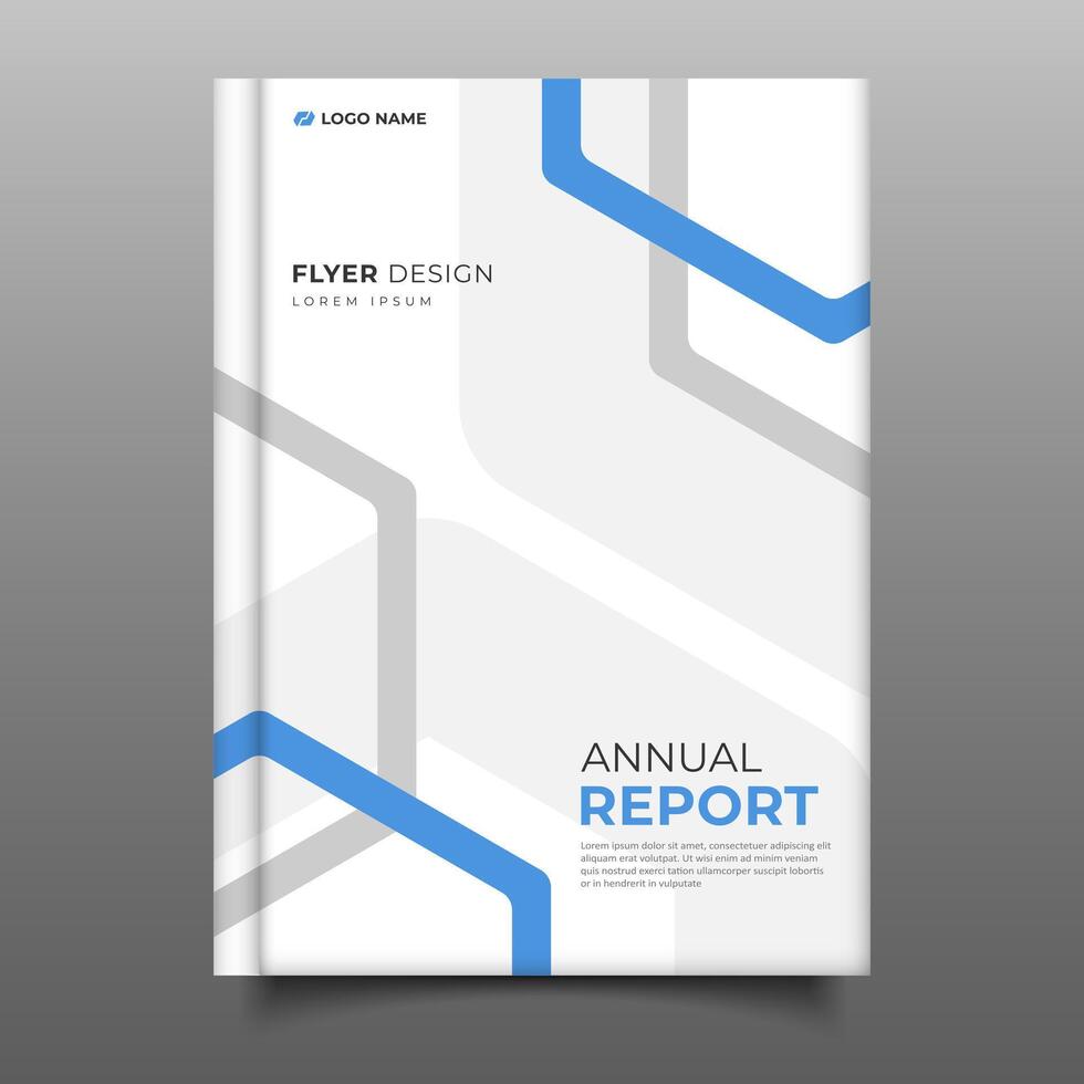 modern annual report cover book business template design vector