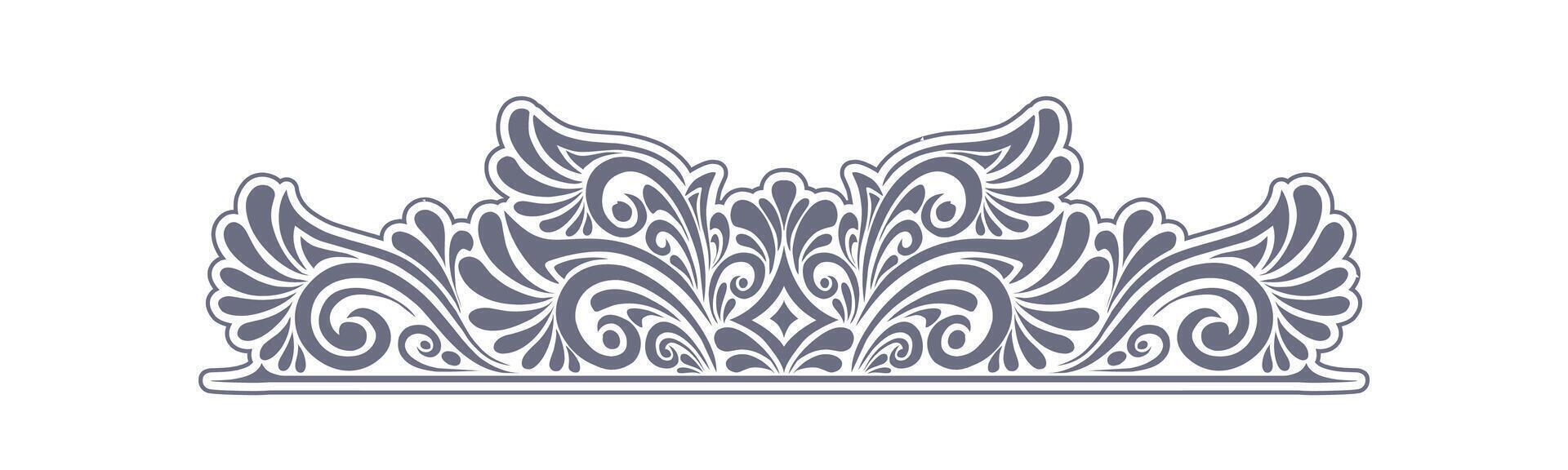 ornamento floral diseño elemento para marco, borde, y Boda con Clásico estilo vector