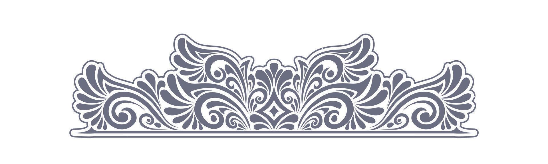 Ornament floral design element for frame, border, and wedding with vintage style vector