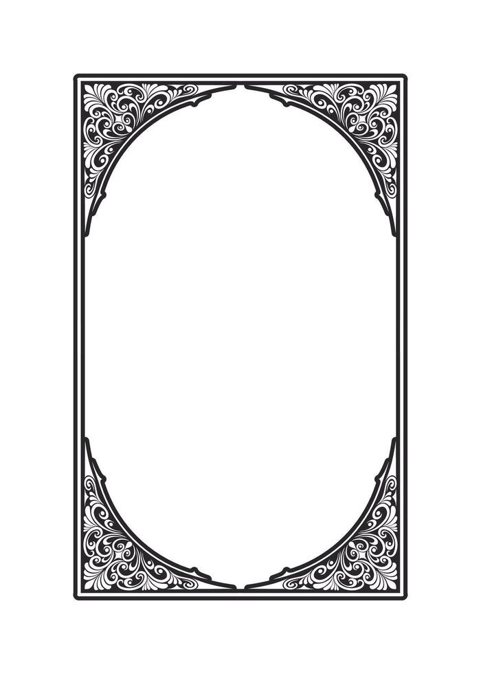 Ornament floral design element for frame, border, and wedding with vintage style vector