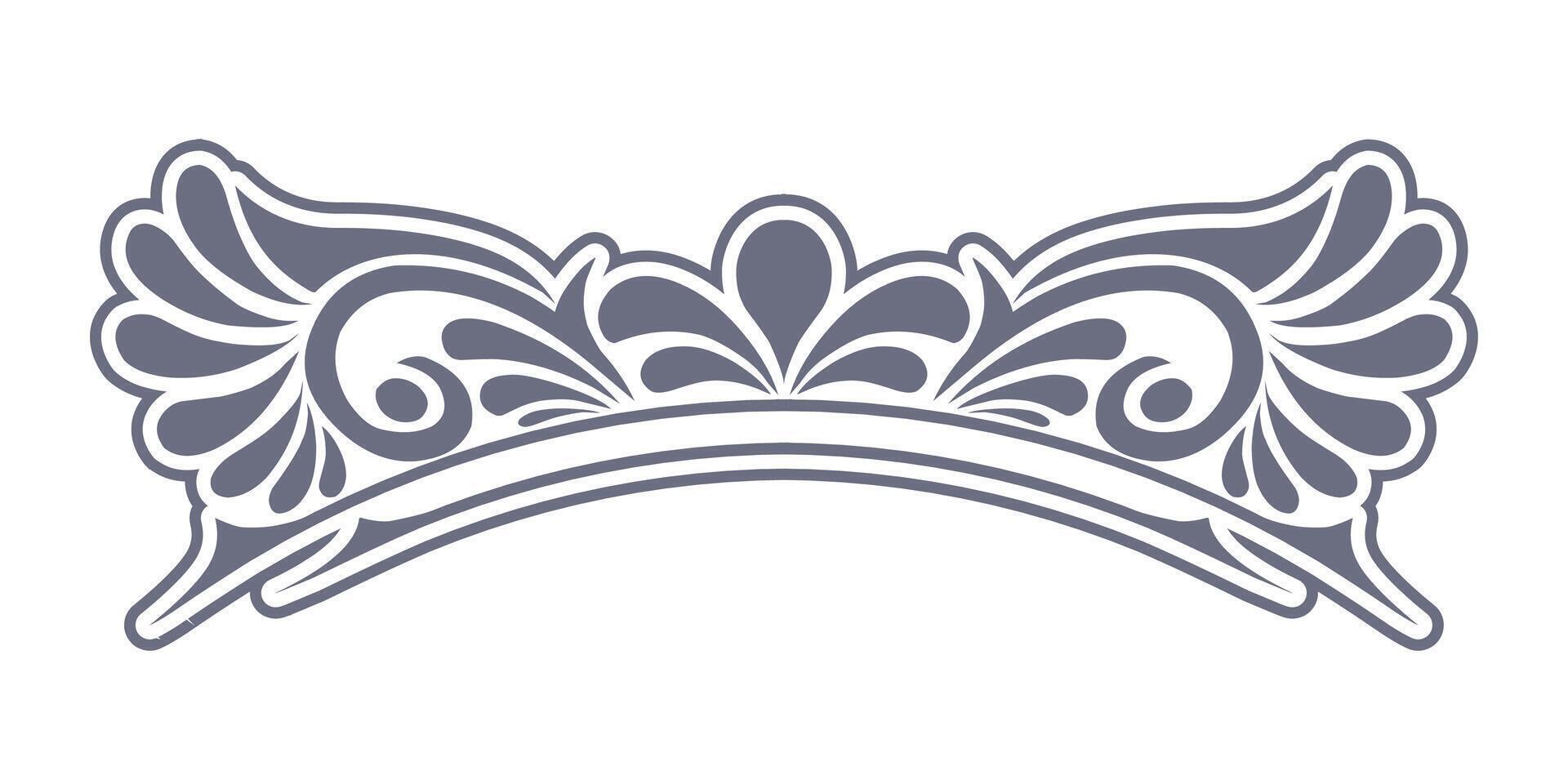 Ornament floral design element for frame, border, and wedding with vintage style vector