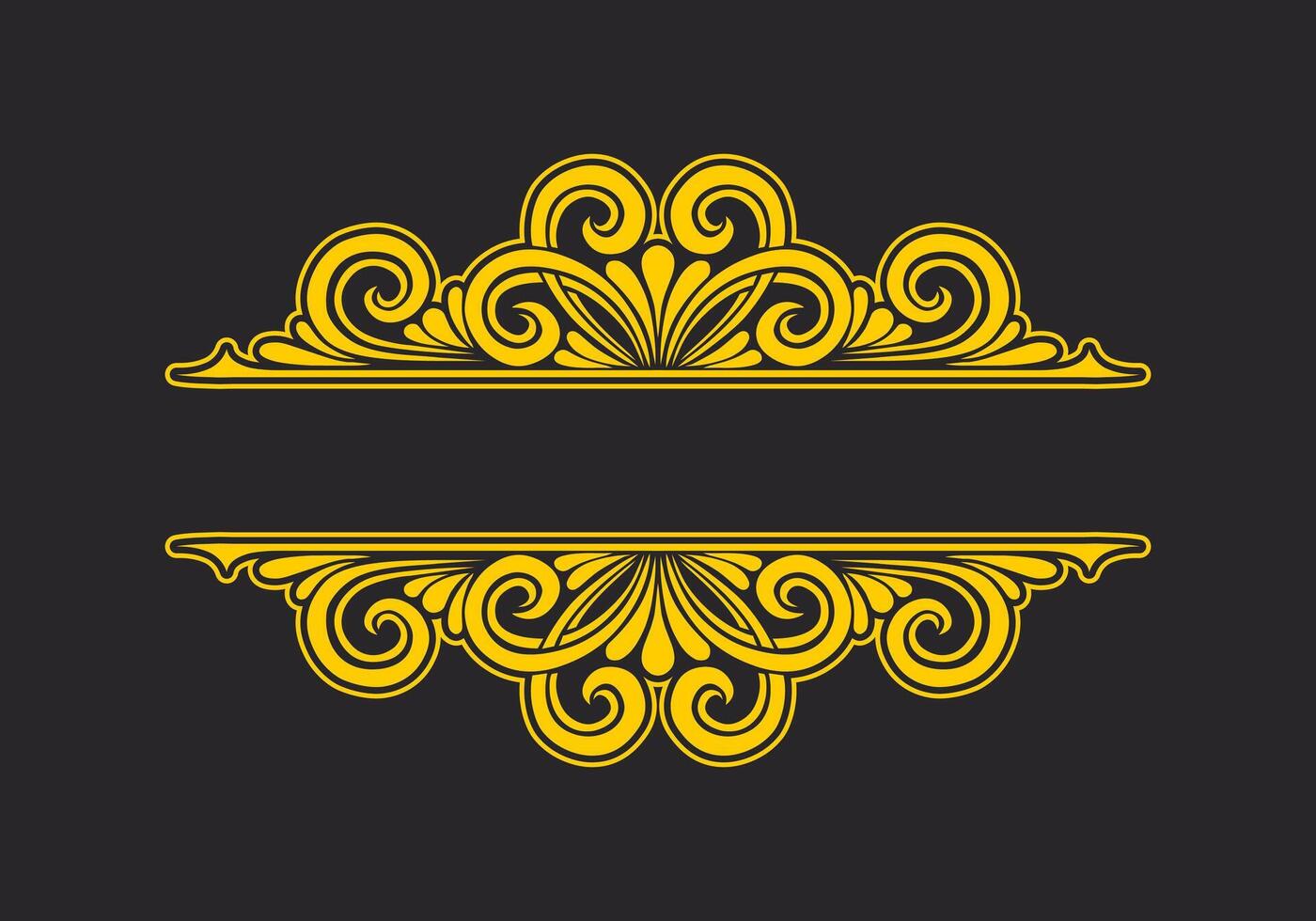 Ornament floral design element for frame, border, and wedding with vintage style vector