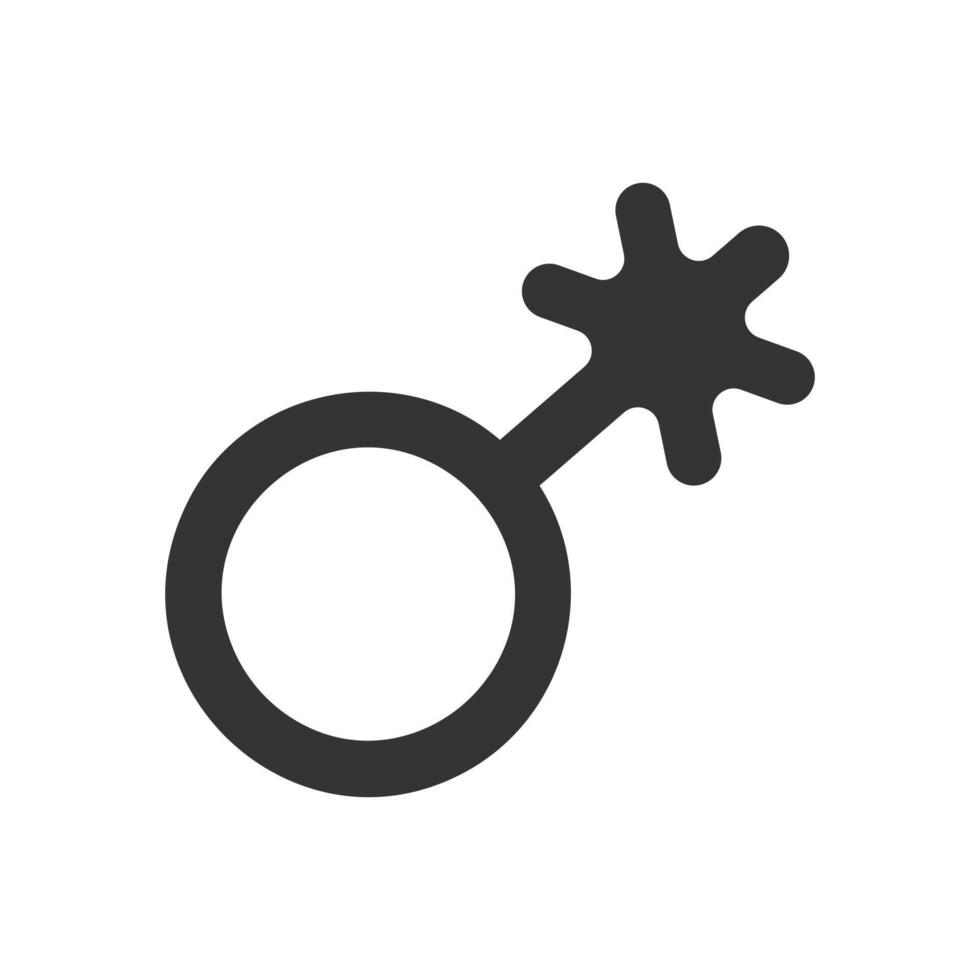 Non binary symbol. Public restroom or locker room icon for genderless persons. Gender identity issue sign vector