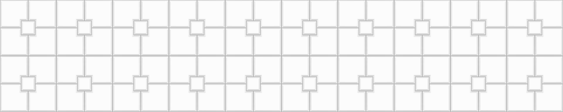 White pavement square tile background. Stone or ceramic brick wall texture. Kitchen backsplash, toilet or bathroom floor decoration. Outdoor or indoor mosaic seamless pattern vector