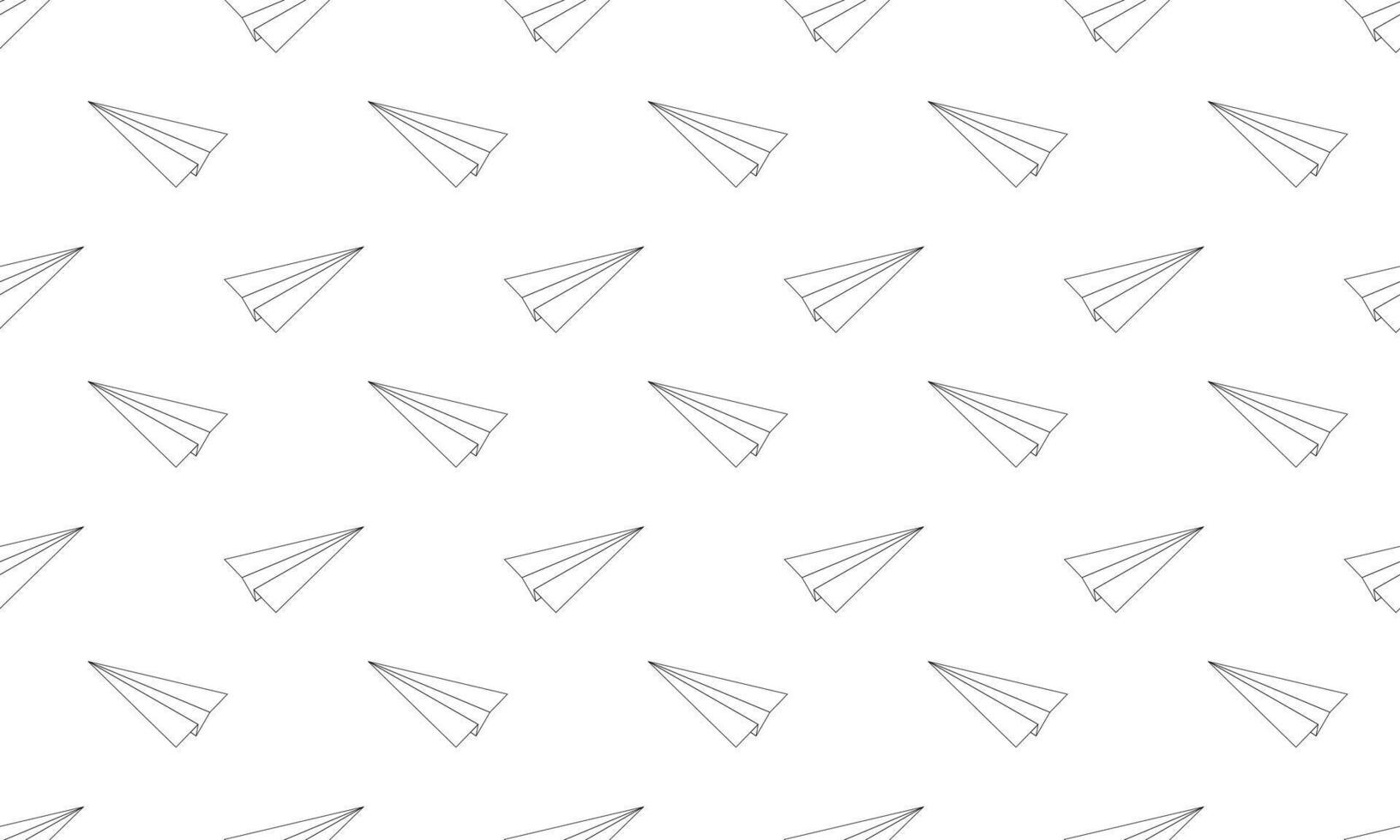 Origami paper planes seamless pattern. SRepeating symbols of success, communication, travel, imagination, desire, creativity, dreaming vector