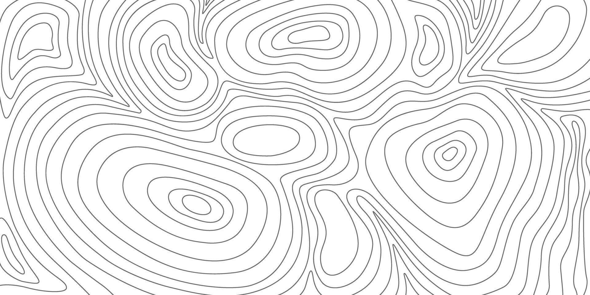Topographic map sketch. Hand drawn landscape contour of relief. Graphic terrain on white background vector