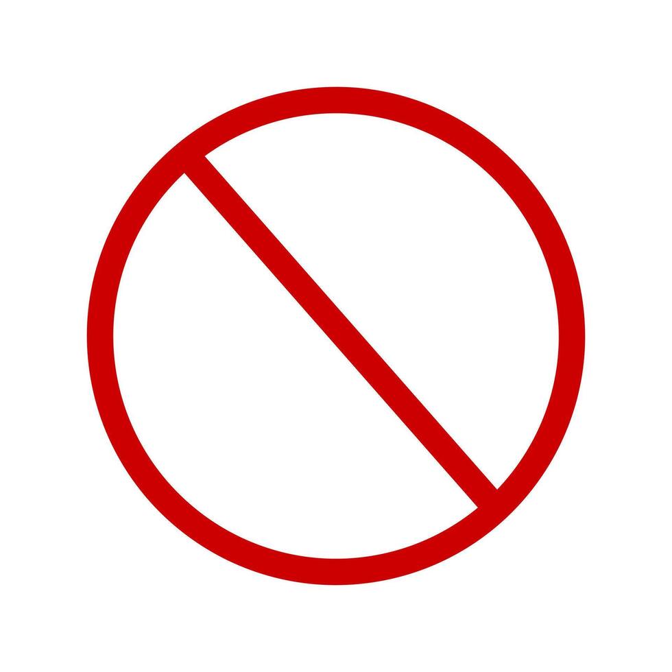 blanco rojo prohibido signo. detener y estacionamiento prohibido símbolo. No entrada icono. advertencia pictograma. gráfico comunicación elemento vector