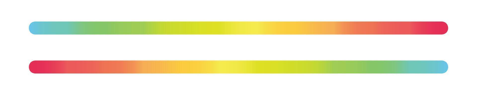 Colorful horizontal slider bar templates for different level indicator tools vector