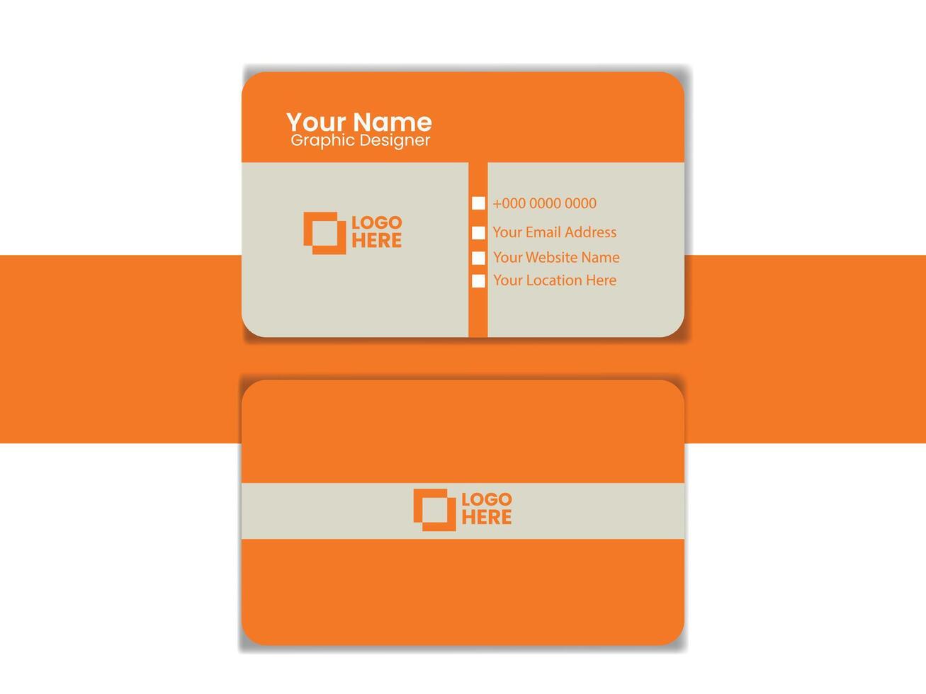 Corporate business card design tempate vector