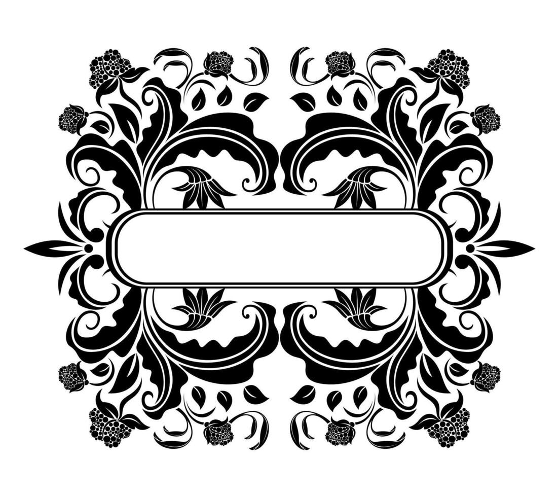 decorativo Clásico marco y frontera . diseño. floral ornamento. vector