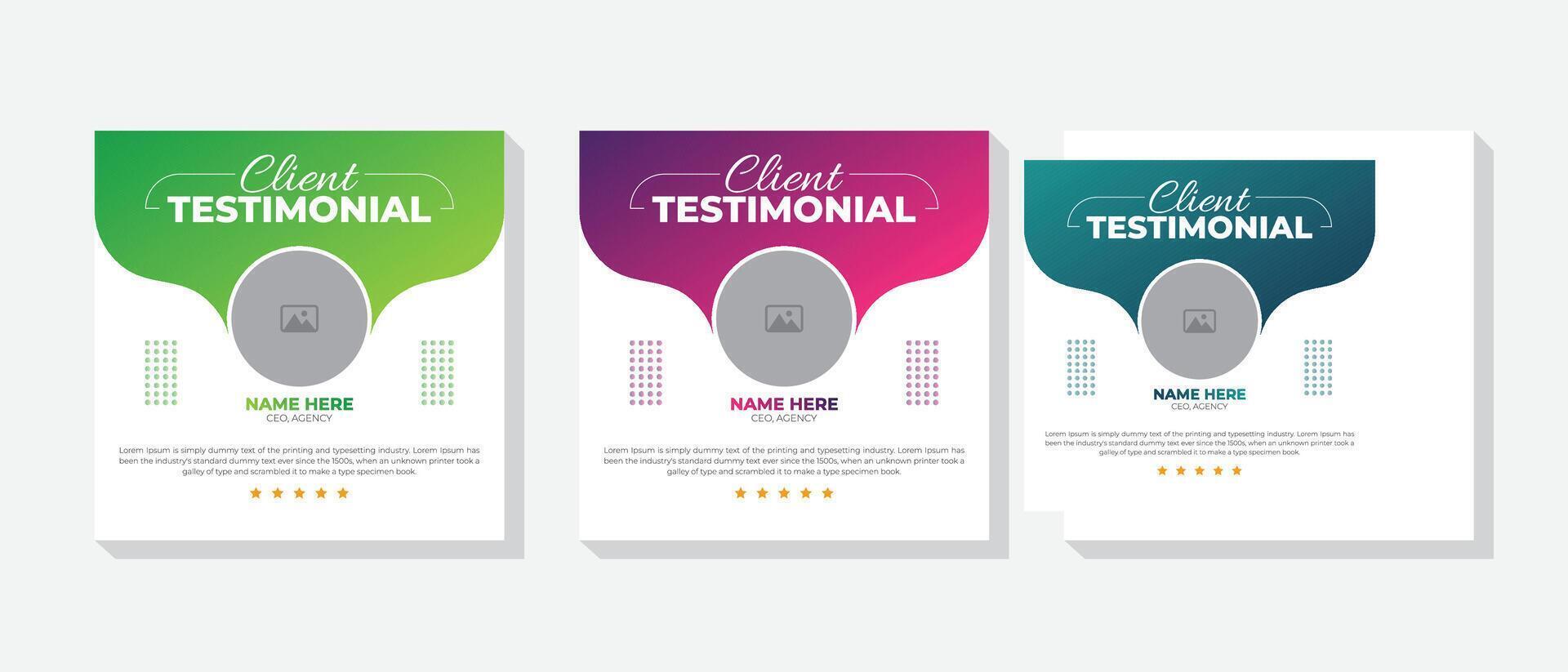 Creative and modern new testimonial design template for you vector