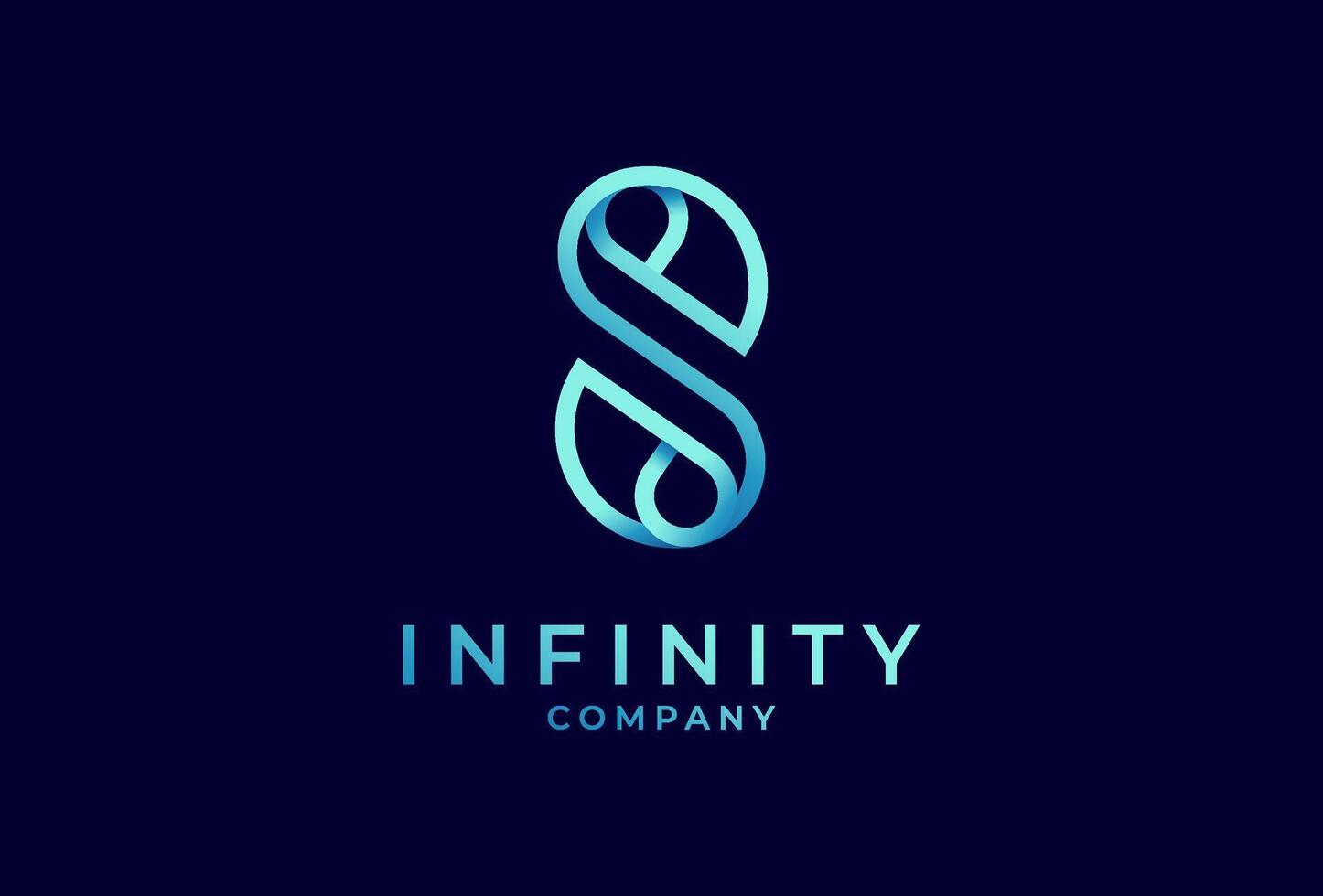 infinito logo, letra s con infinito combinación, adecuado para tecnología marca y empresa logo diseño, ilustración vector