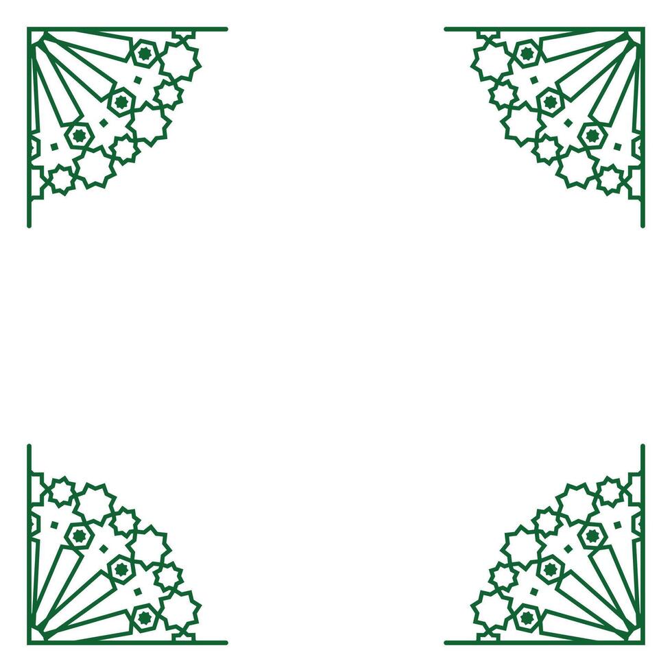 Arab American heritage month mosaic design element frame vector