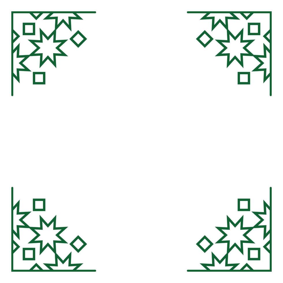 Arab American heritage month mosaic design element frame vector