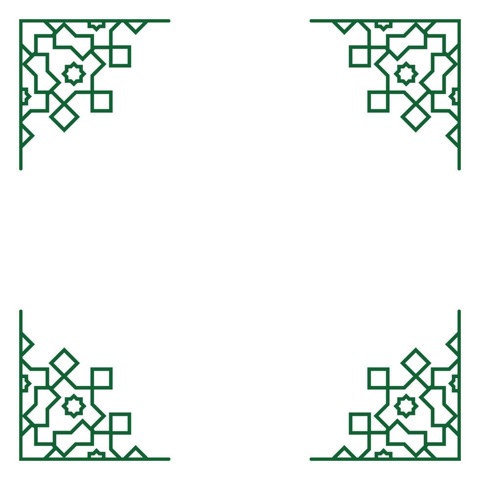 Arab American heritage month mosaic design element frame vector