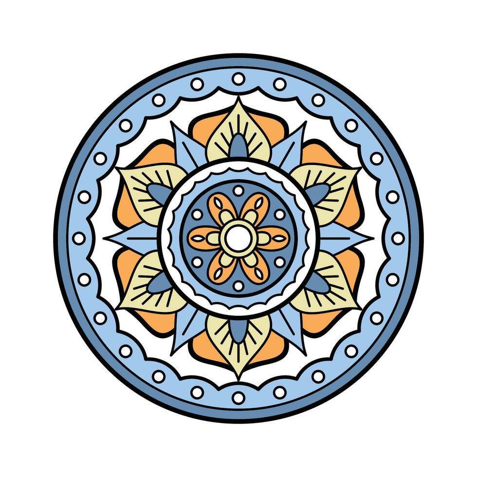 Bohemian Mandala Element Frame Design vector