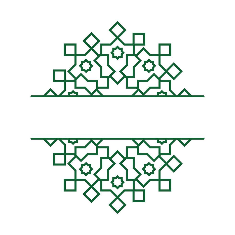 Arab American heritage month mosaic design element frame vector