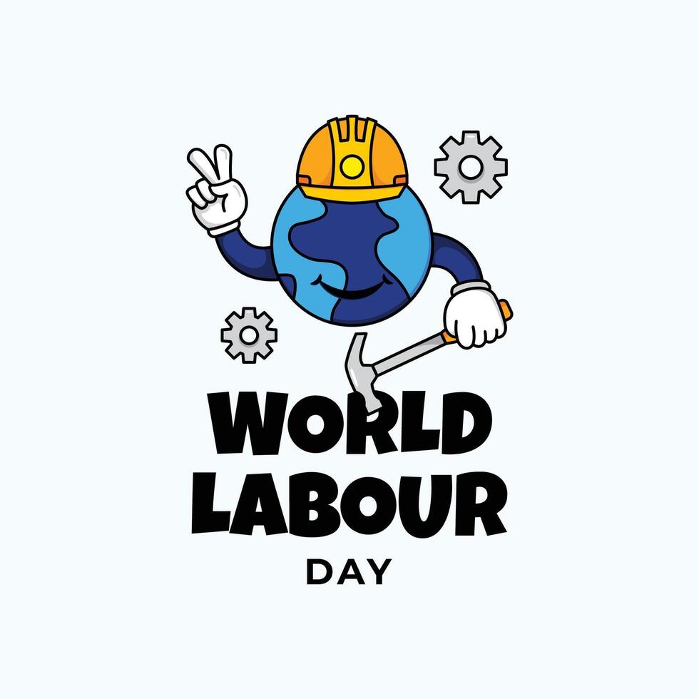 mundo labor día ilustración con maravilloso estilo vector