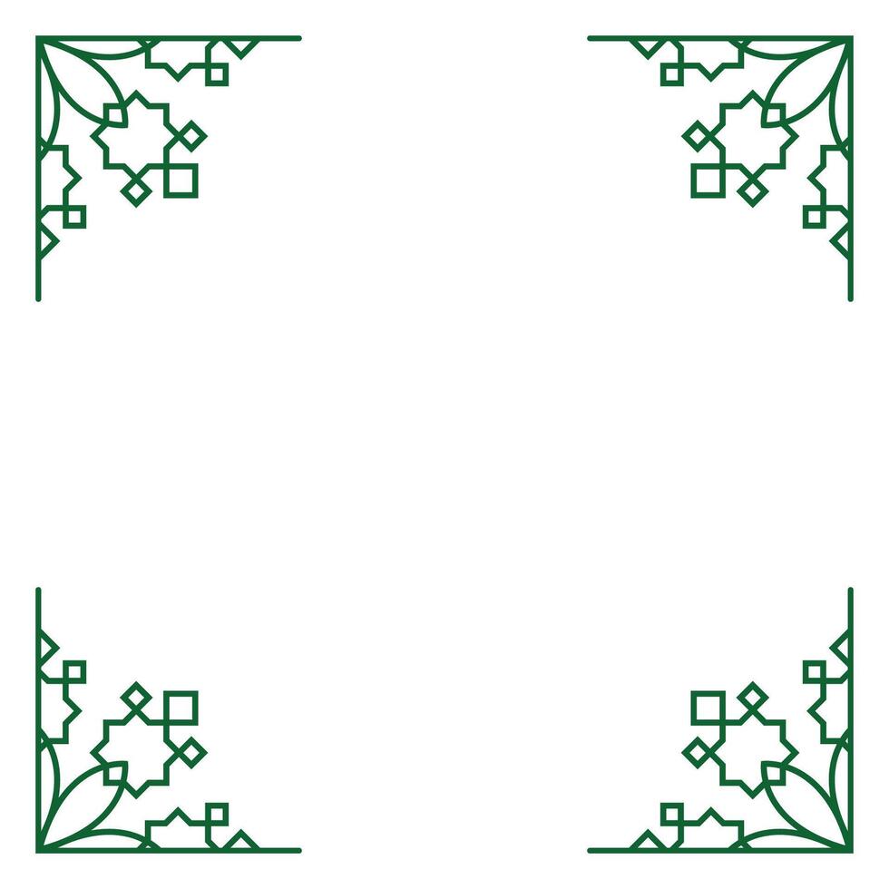 Arab American heritage month mosaic design element frame vector