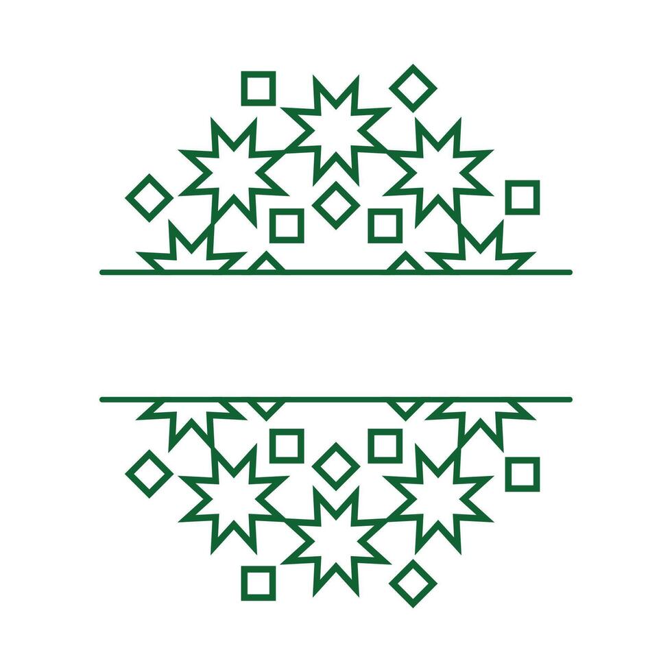 Arab American heritage month mosaic design element frame vector