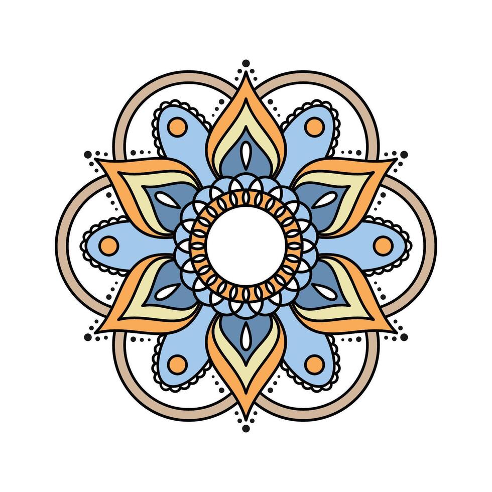 Bohemian Mandala Element Frame Design vector