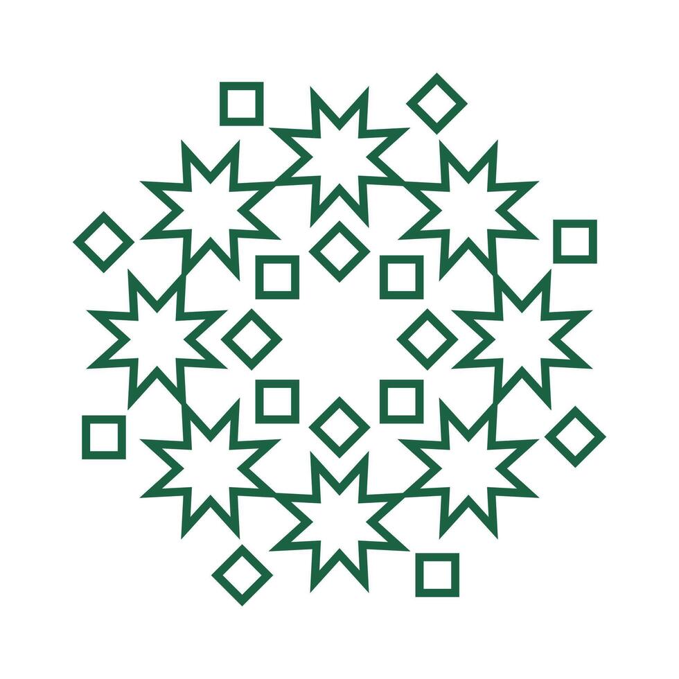 Arab American heritage month mosaic design element vector