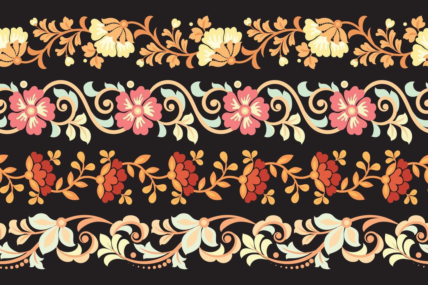 conjunto sin costura modelo antecedentes geométrico étnico oriental ikat sin costura modelo tradicional diseño para fondo, alfombra, fondo de pantalla, ropa, envase, batik, tela, ilustración bordado. vector