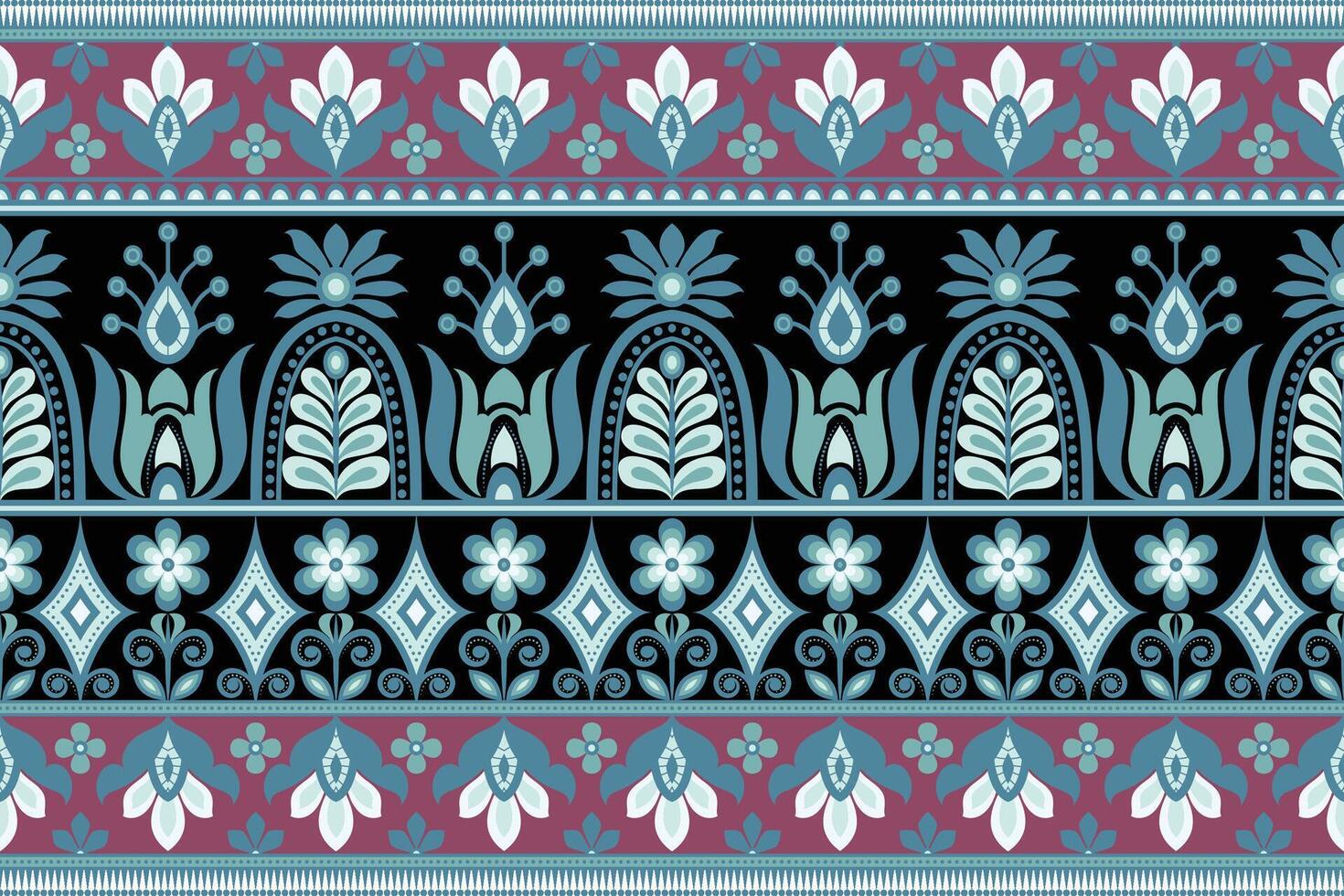 Seamless pattern background Geometric ethnic oriental ikat seamless pattern traditional Design for background, carpet, wallpaper, clothing, wrapping, Batik, fabric, illustration embroidery. vector