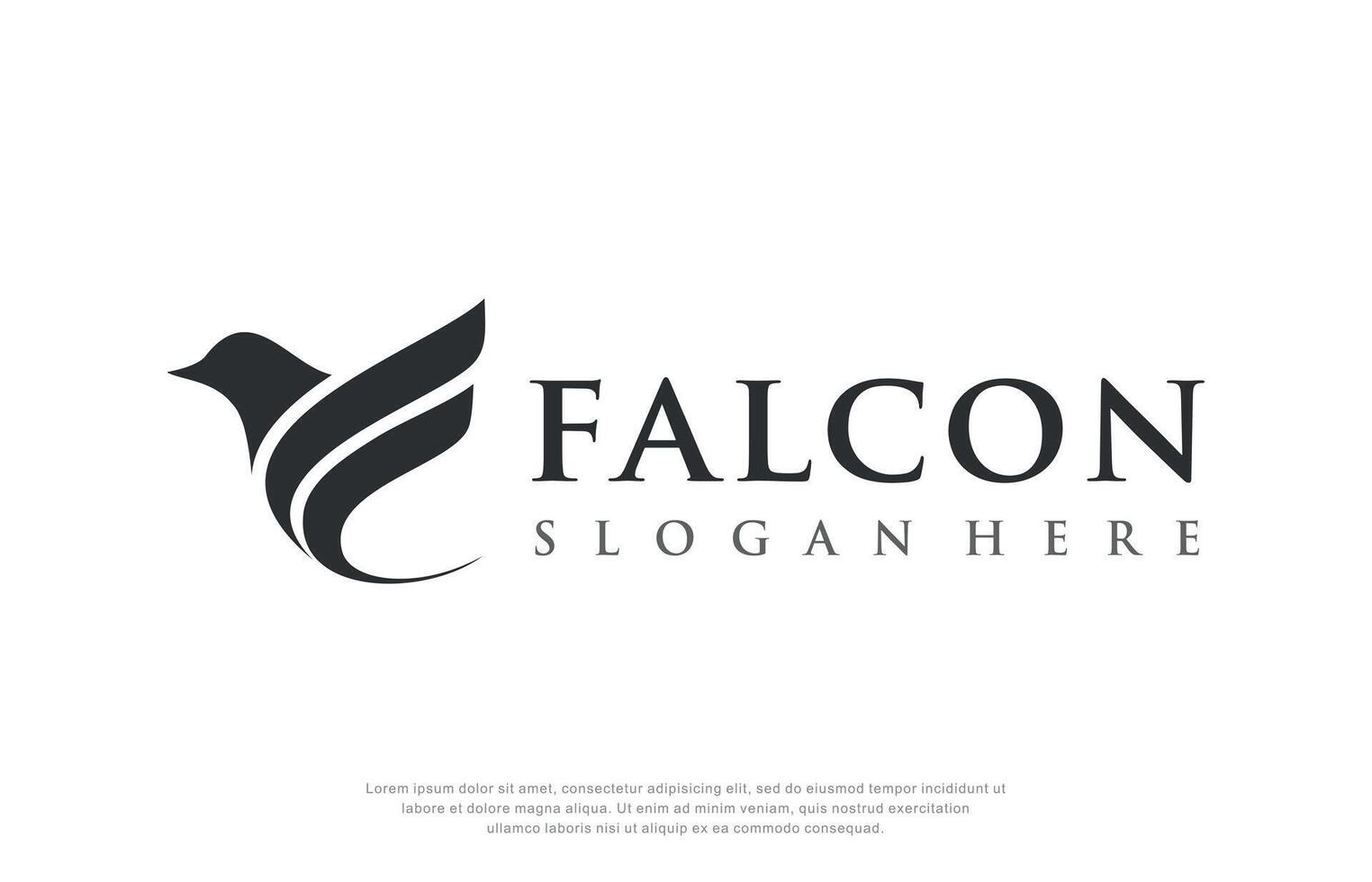 halcón pájaro logo diseño modelo vector