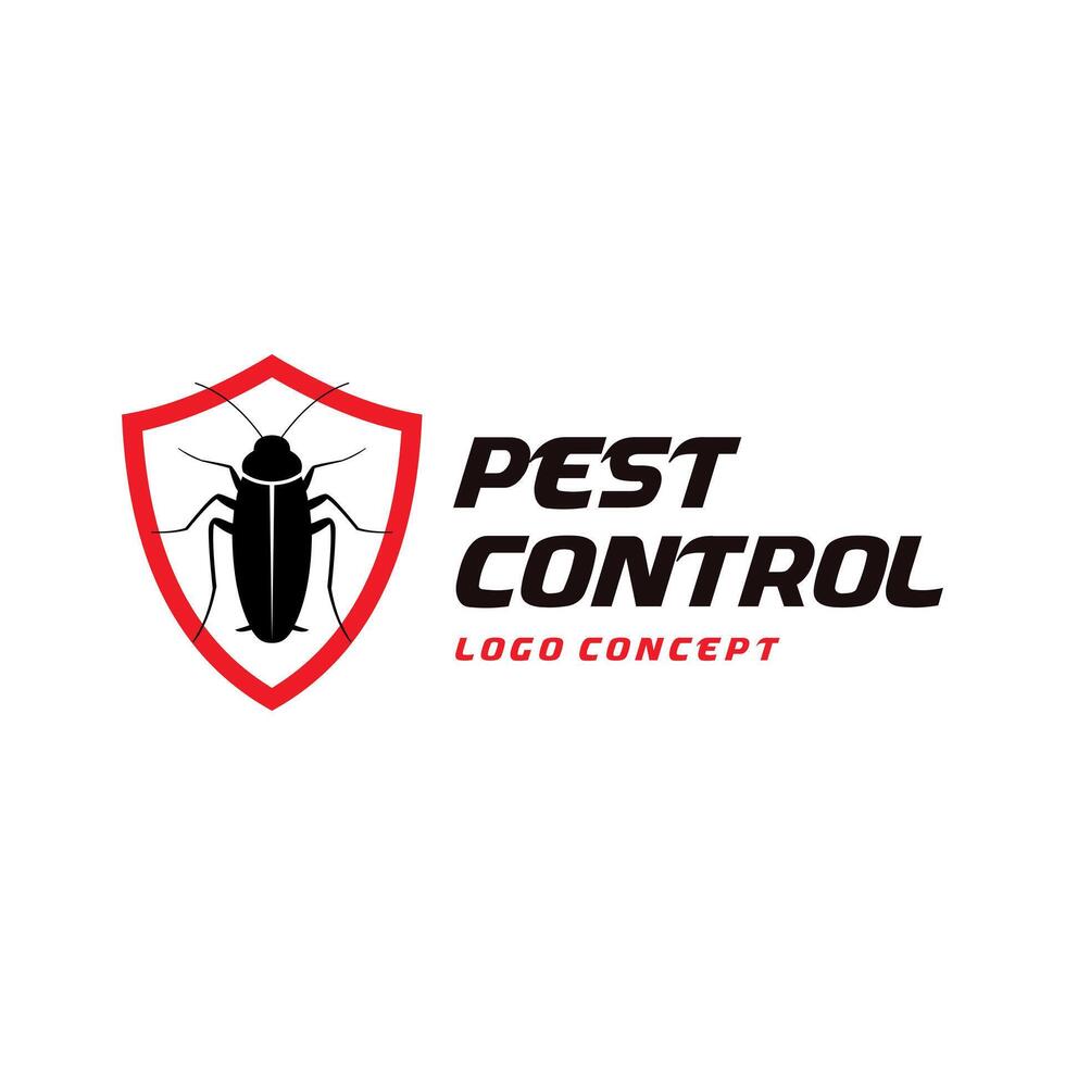 pest control with shield logo concept. design template vector