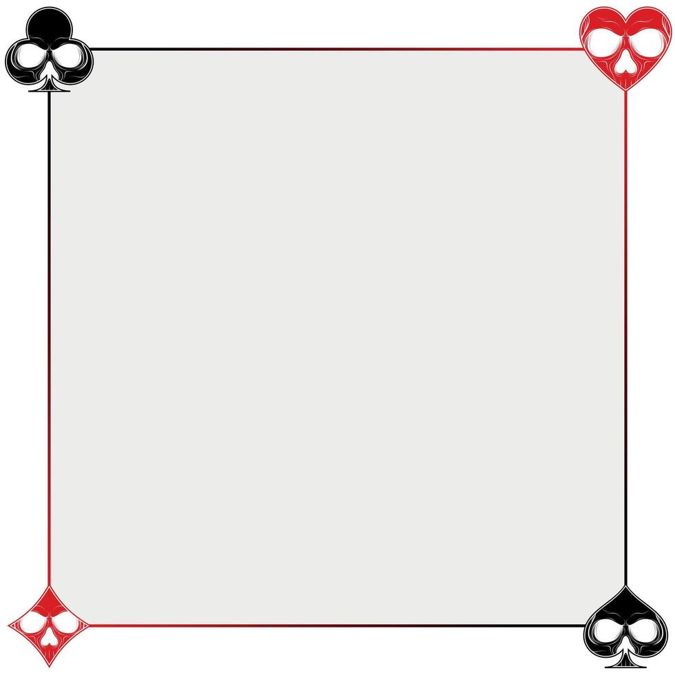 foto marco con póker símbolos vector