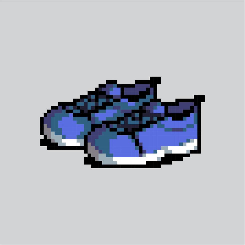 Pixel art illustration Shoes. Pixelated Shoes. Shoes Fashion pixelated for the pixel art game and icon for website and game. old school retro. vector