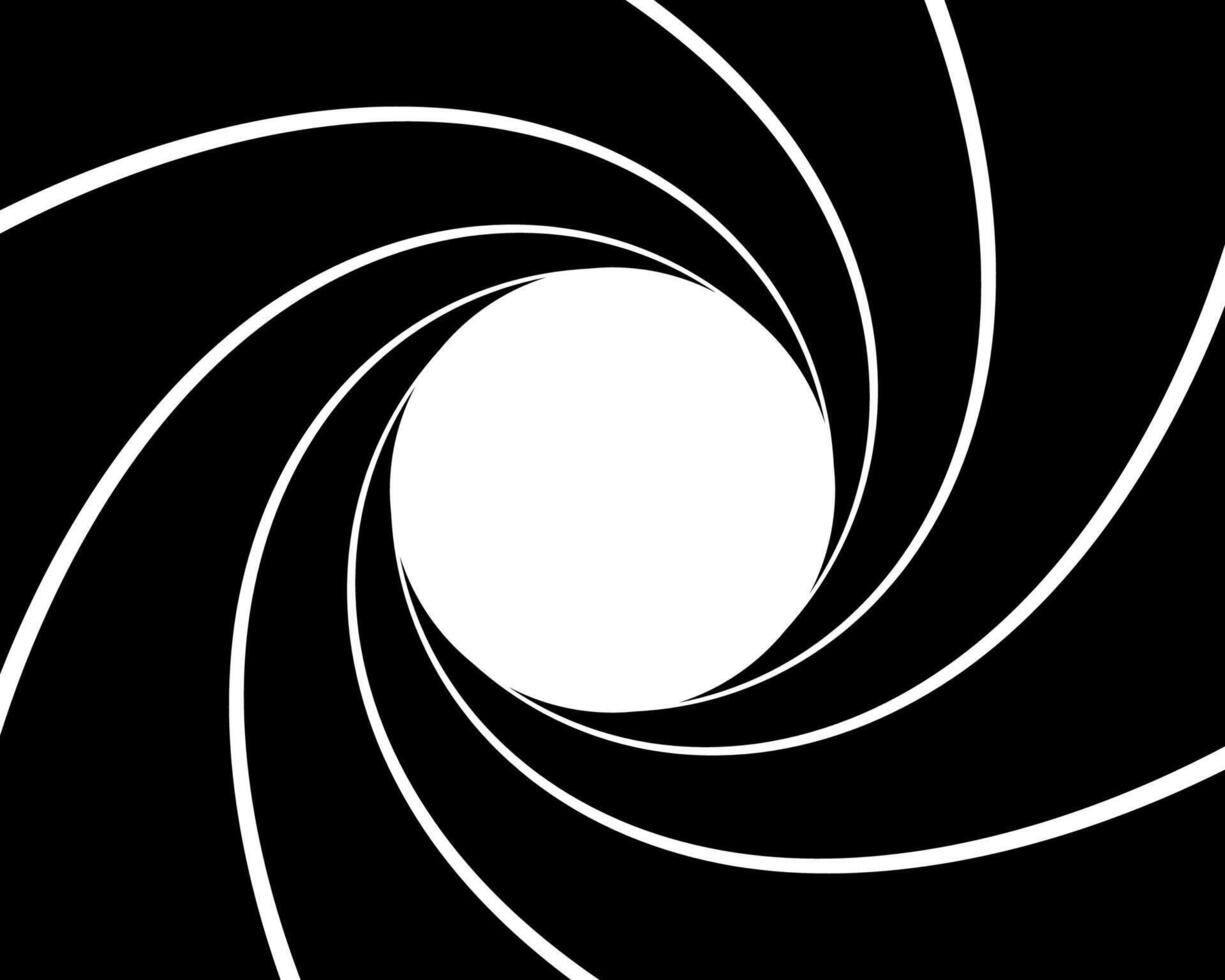 Silhouette gun barrel grooves background vector