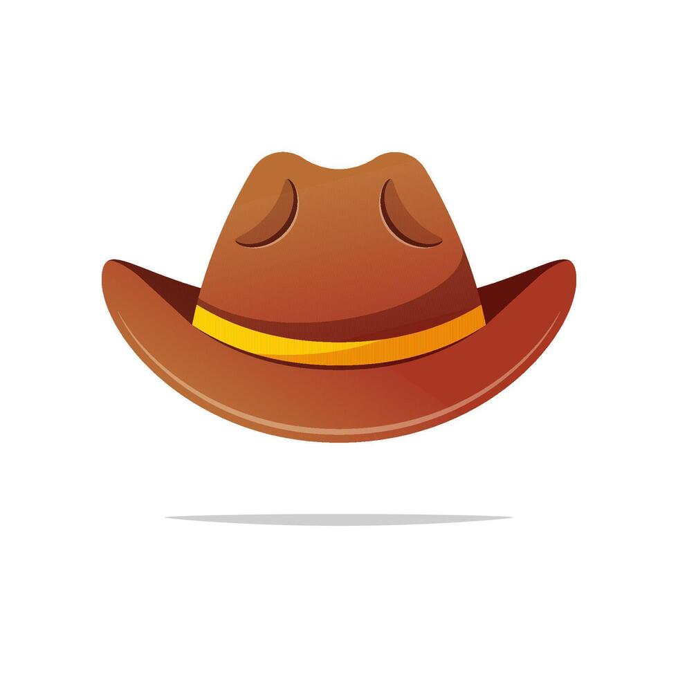 Cowboy hat isolated on white background. vector