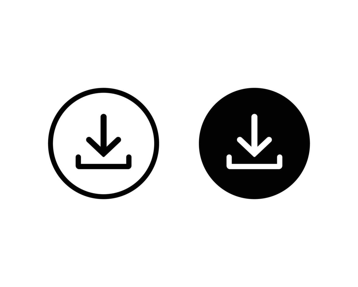 Download button icon. Download symbol vector