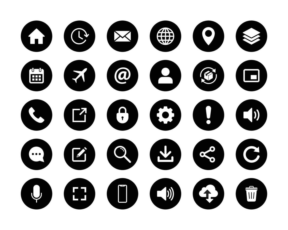 Website icon set. Web icon set symbol vector