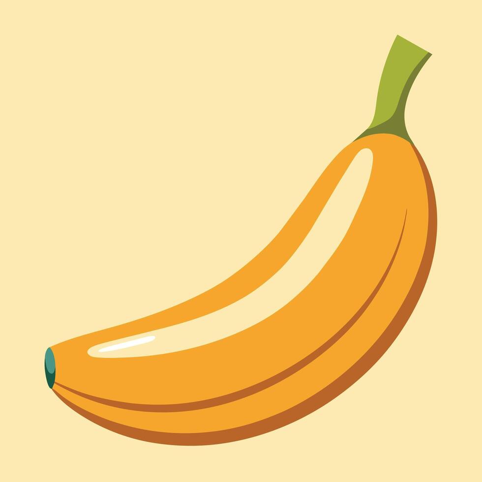 Banana on hand drawn cartoon illustration vector