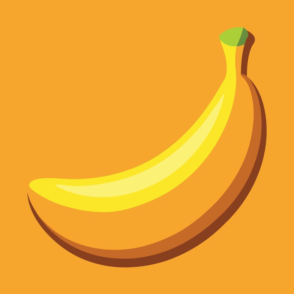 Banana on hand drawn cartoon illustration vector
