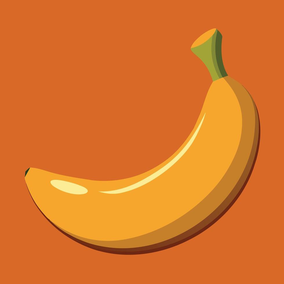 Banana on hand drawn cartoon illustration vector