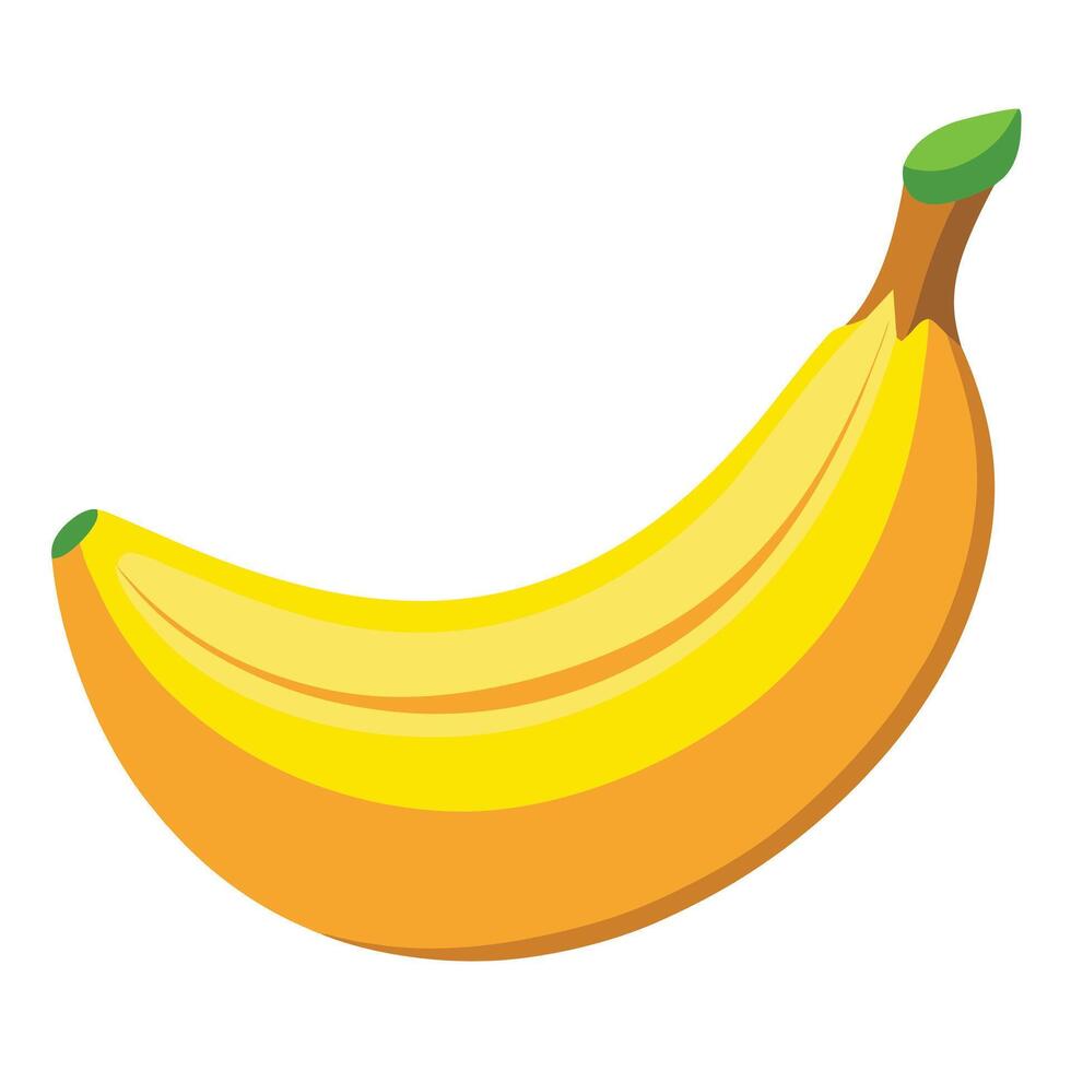 Banana on hand drawn cartoon illustration vector