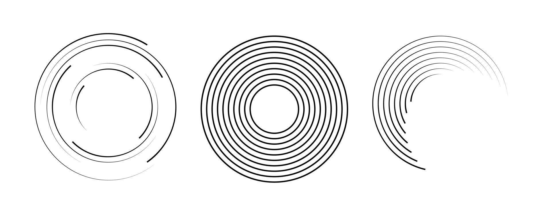 Speed lines in circle form vector