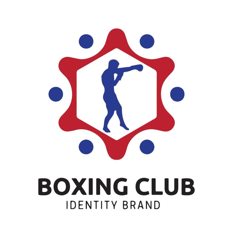 boxeo logo diseño archivo para gráfico diseñador o web desarrollador vector