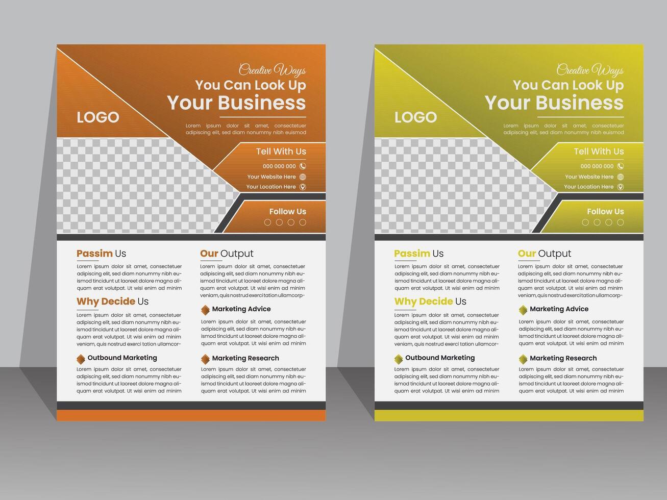 Modern And Creative Corporate Business Flyer Design Template vector