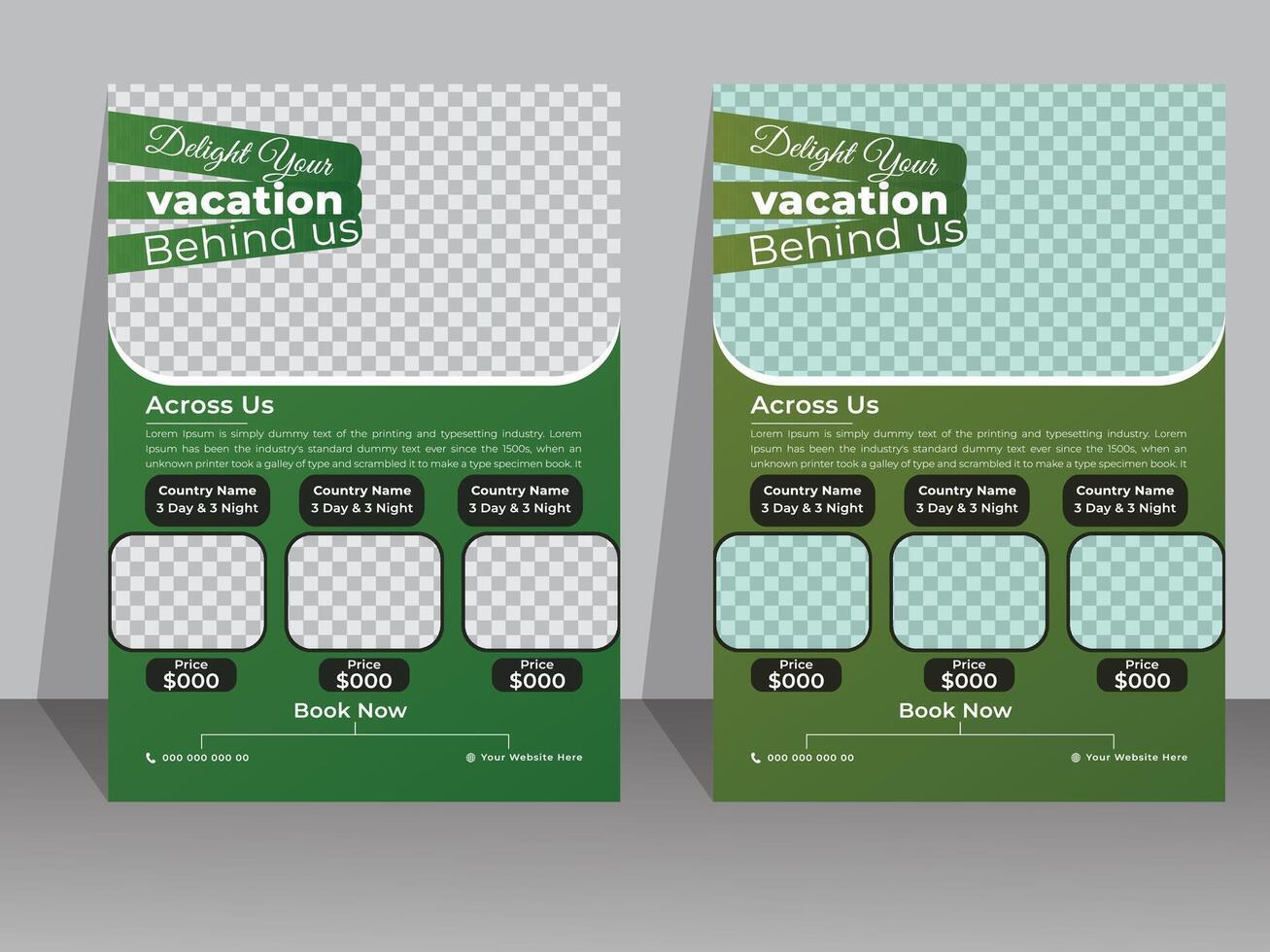 Editable Travel Flyer Design Template vector