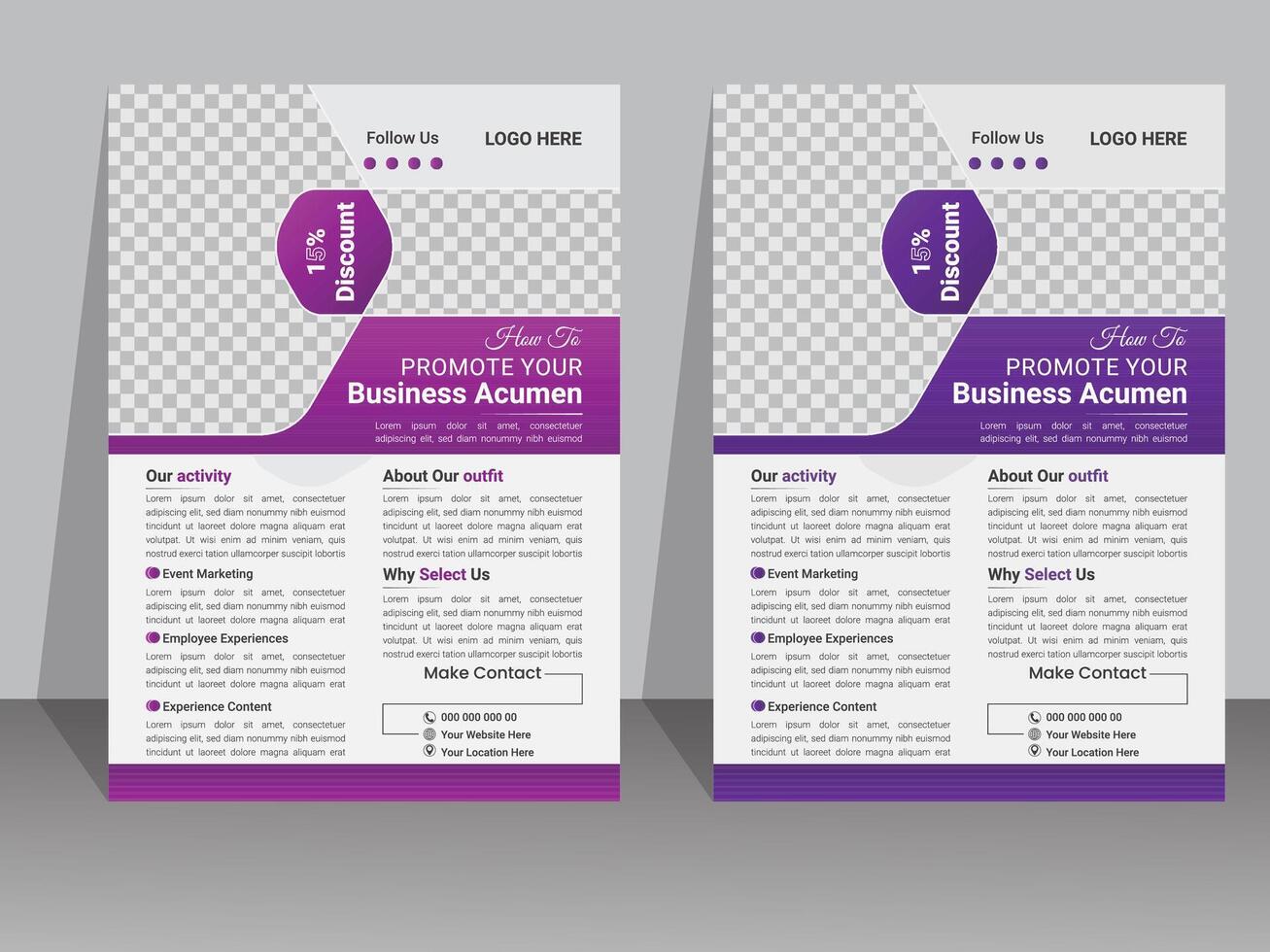 Modern And Creative Corporate Business Flyer Design Template vector