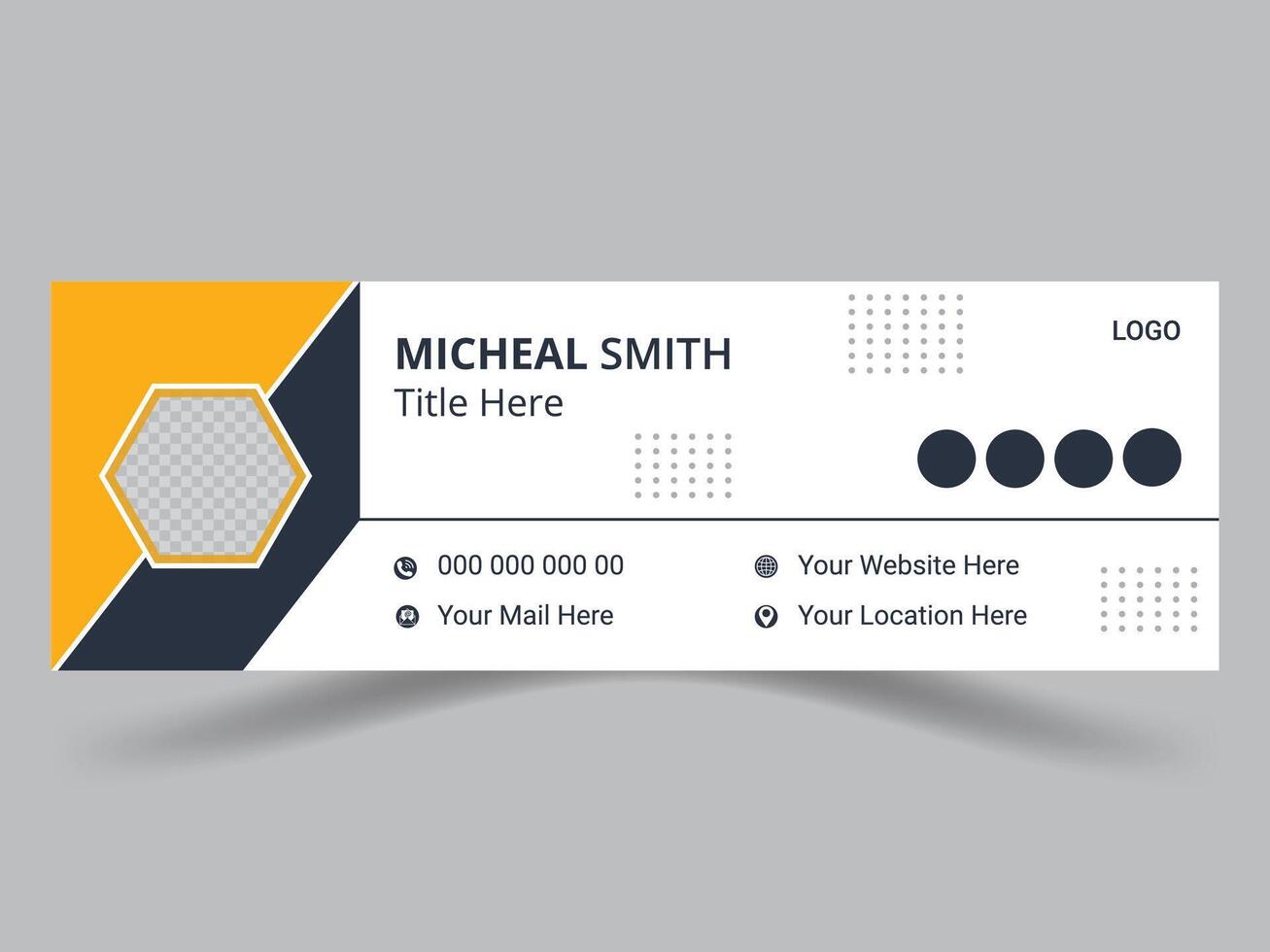 Modern Simple Editable Email Signature Design And Minimal Layout vector