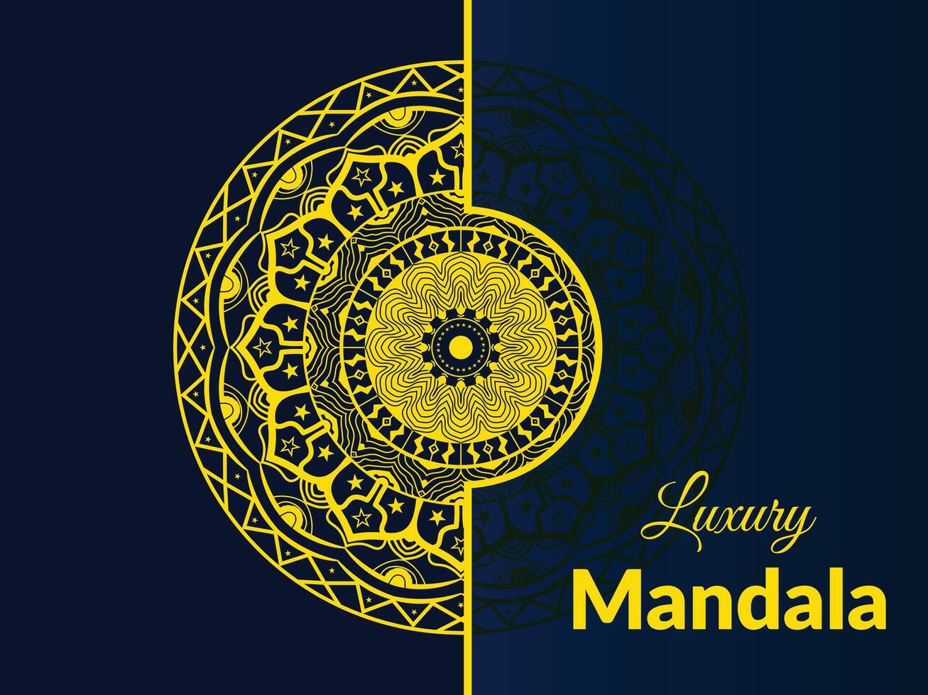 Modern Luxury Gold Color Mandala Design vector