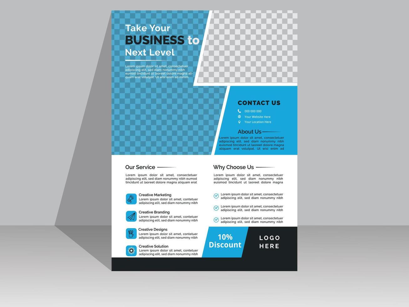 Modern And Creative Corporate Business Flyer Design Template vector