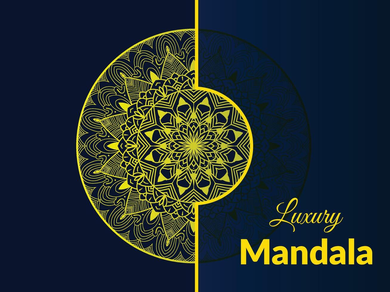 moderno lujo oro color mandala diseño vector